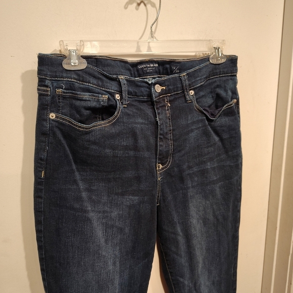 Lucky Brand Women's High Rise Stevie Flare Dark Wash Jeans 16/32 Western Rodeo - Picture 4 of 9